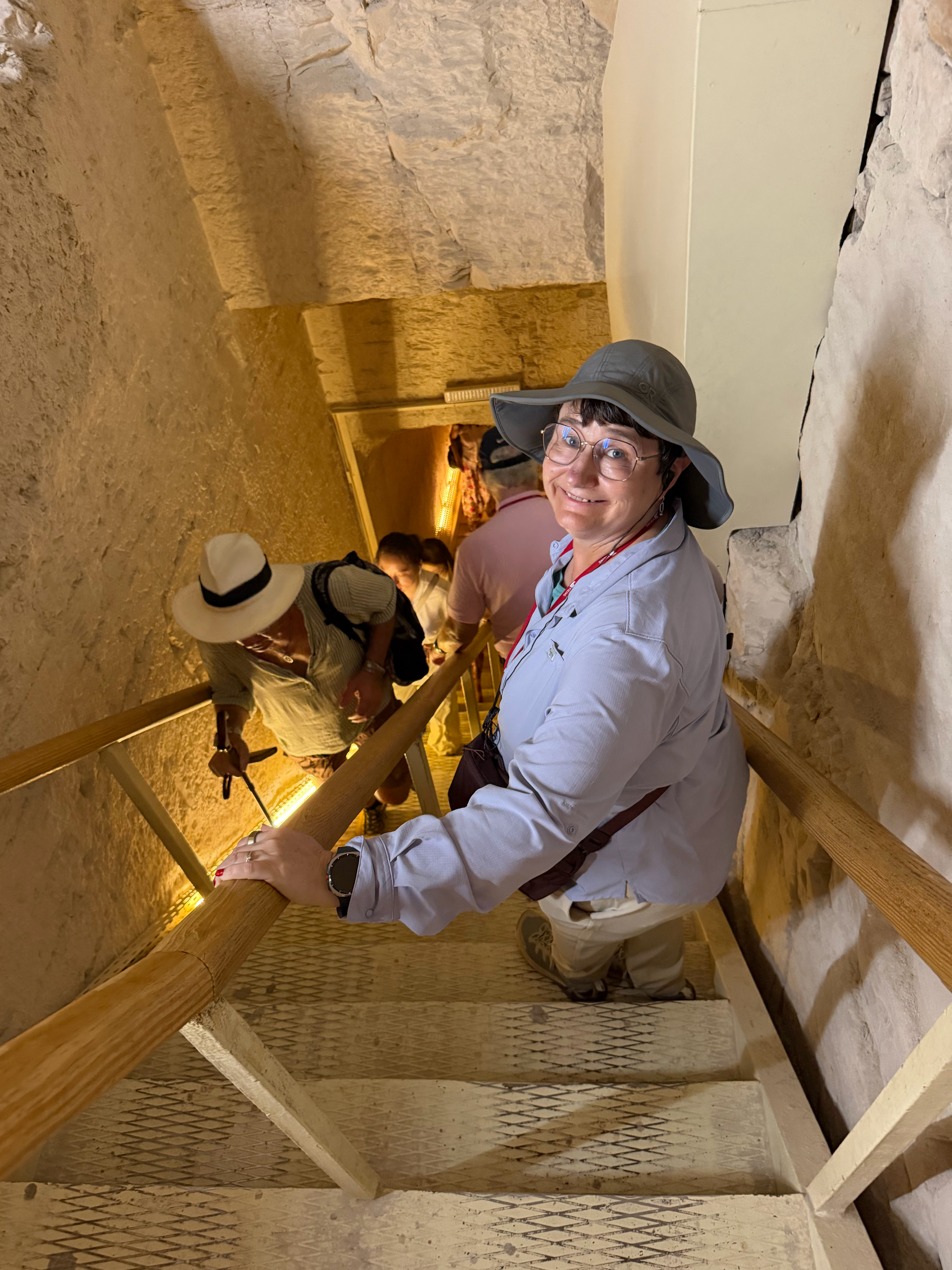 It was a steep descent into the burial chamber of King Tut
