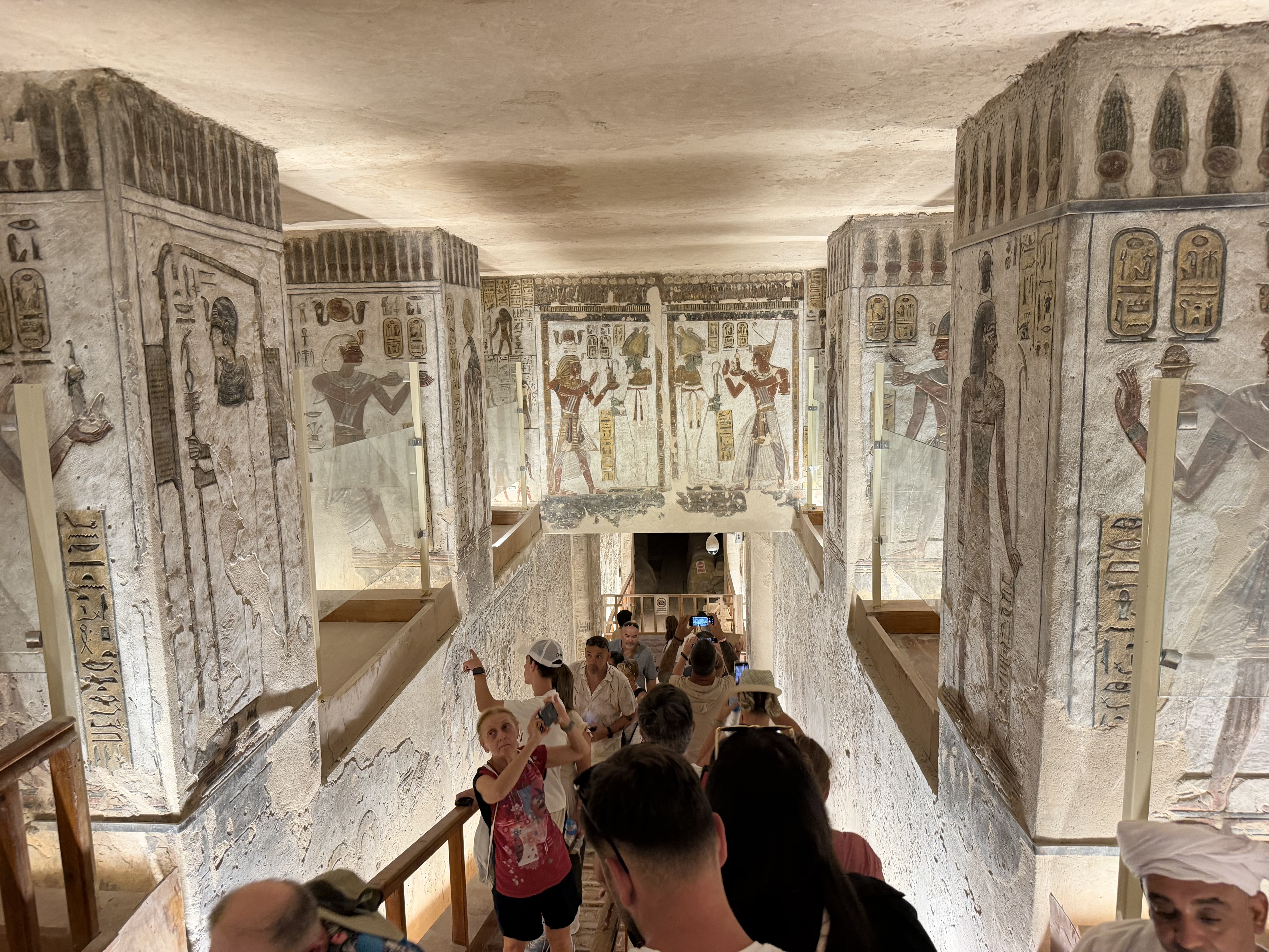 Art was everywhere - often on the pillars, ceiling, and walls. 
