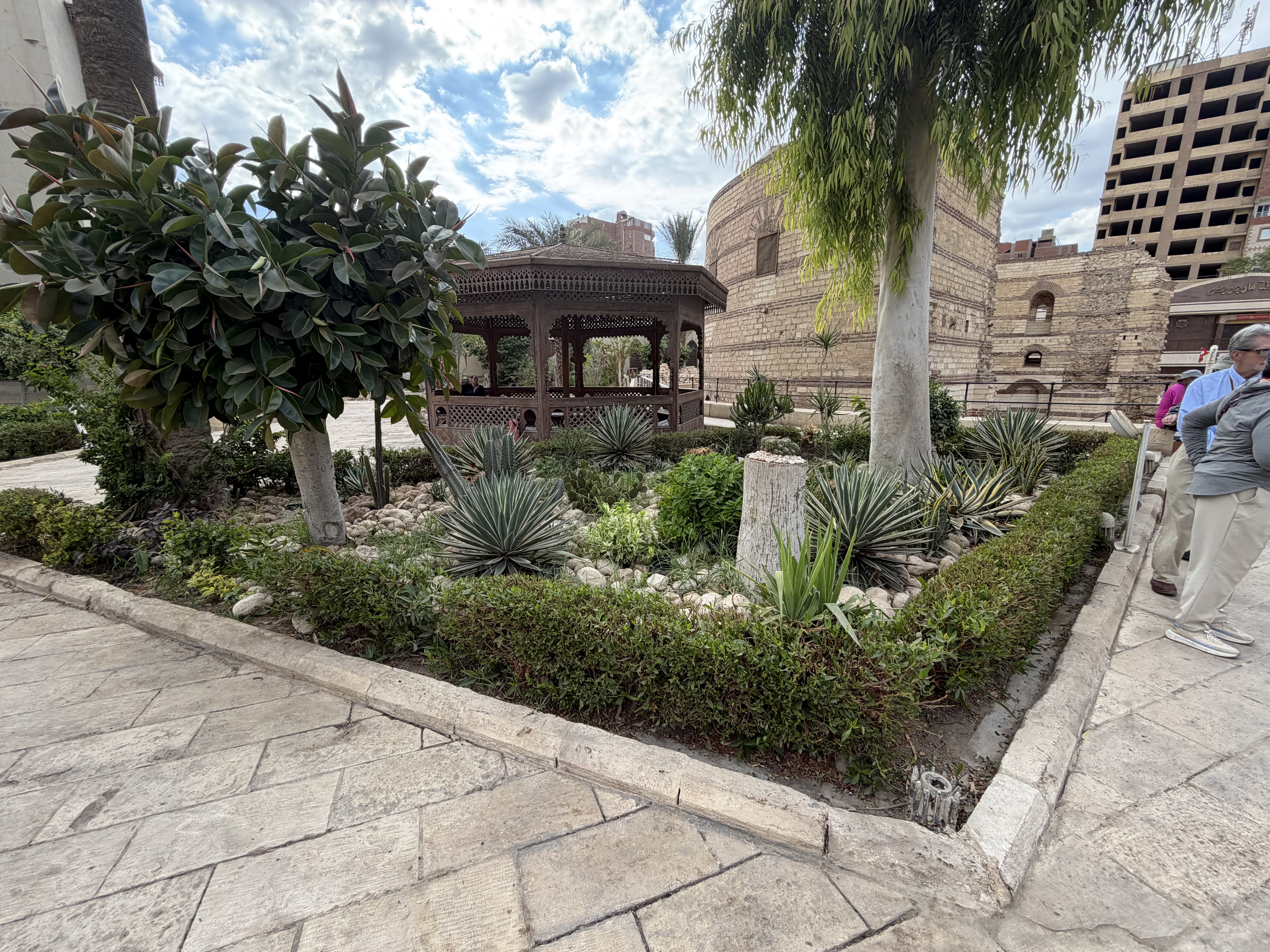 The desert gardens in the courtyard of the Coptic Museum were nicely manicured and cared for.