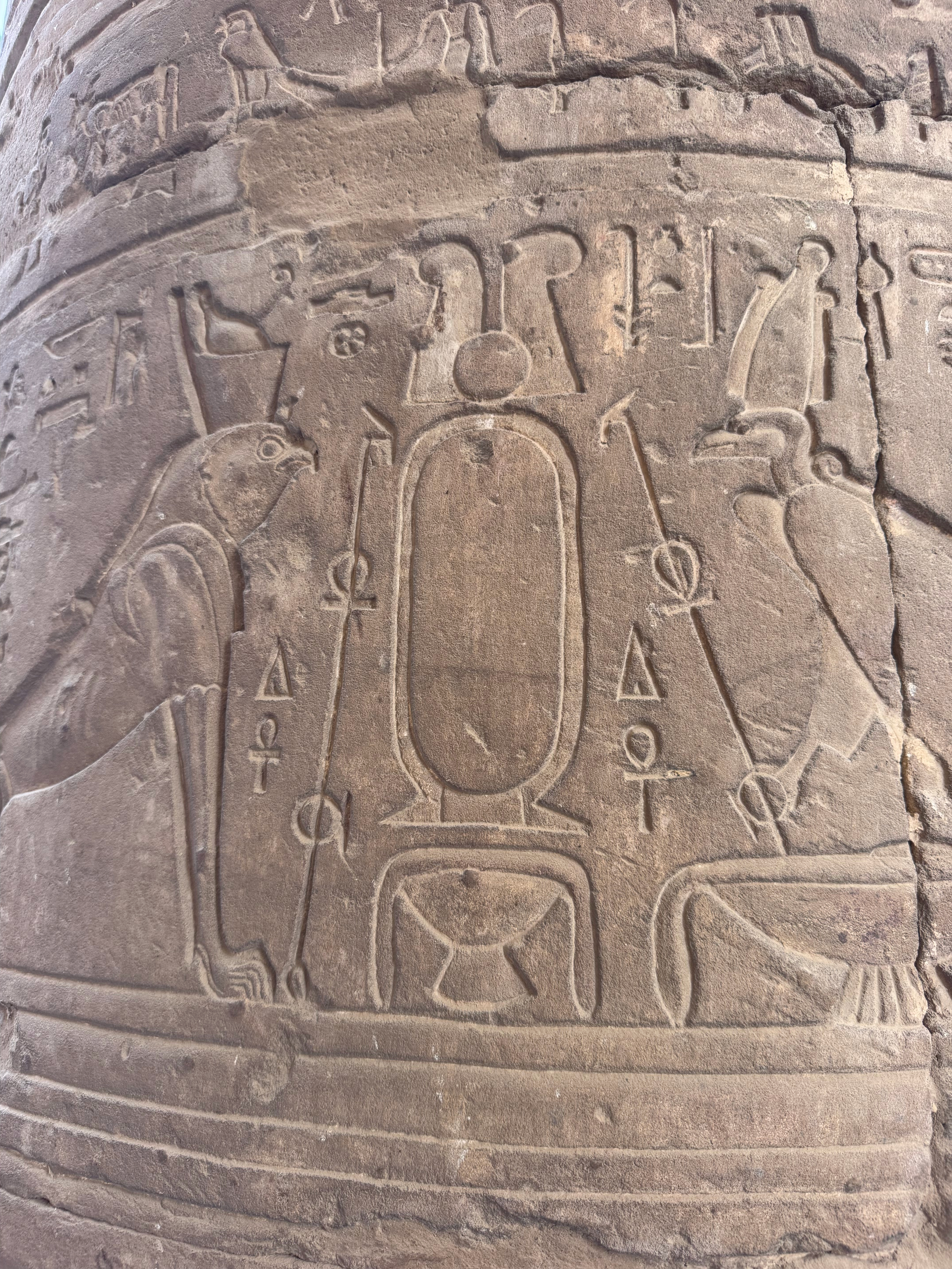 You could see the blank cartouches everywhere in the temple.