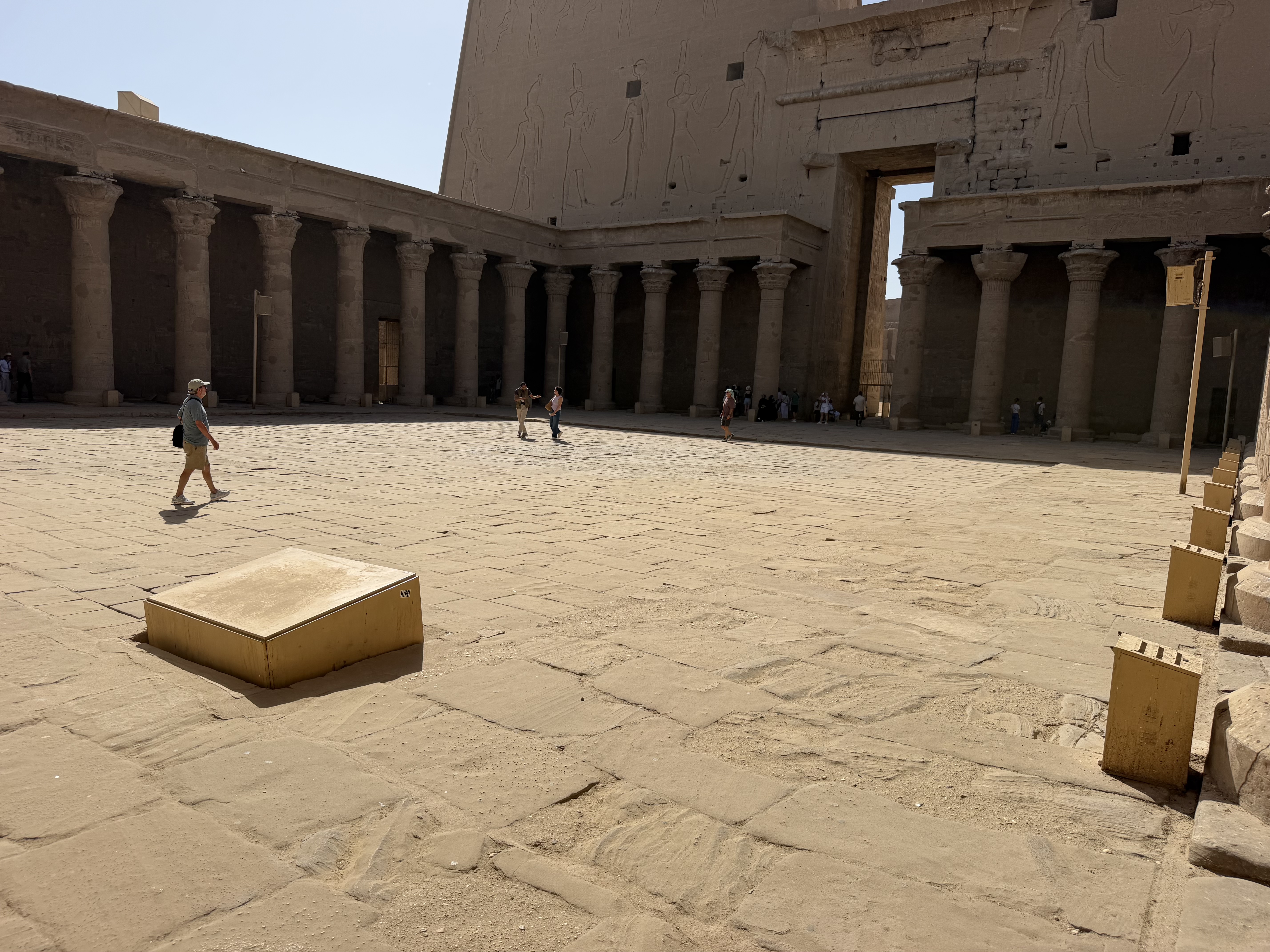 The large courtyard was used by the Priests for re-enactments of the story of Horus and Seth - the ultimate triumph of good over evil.