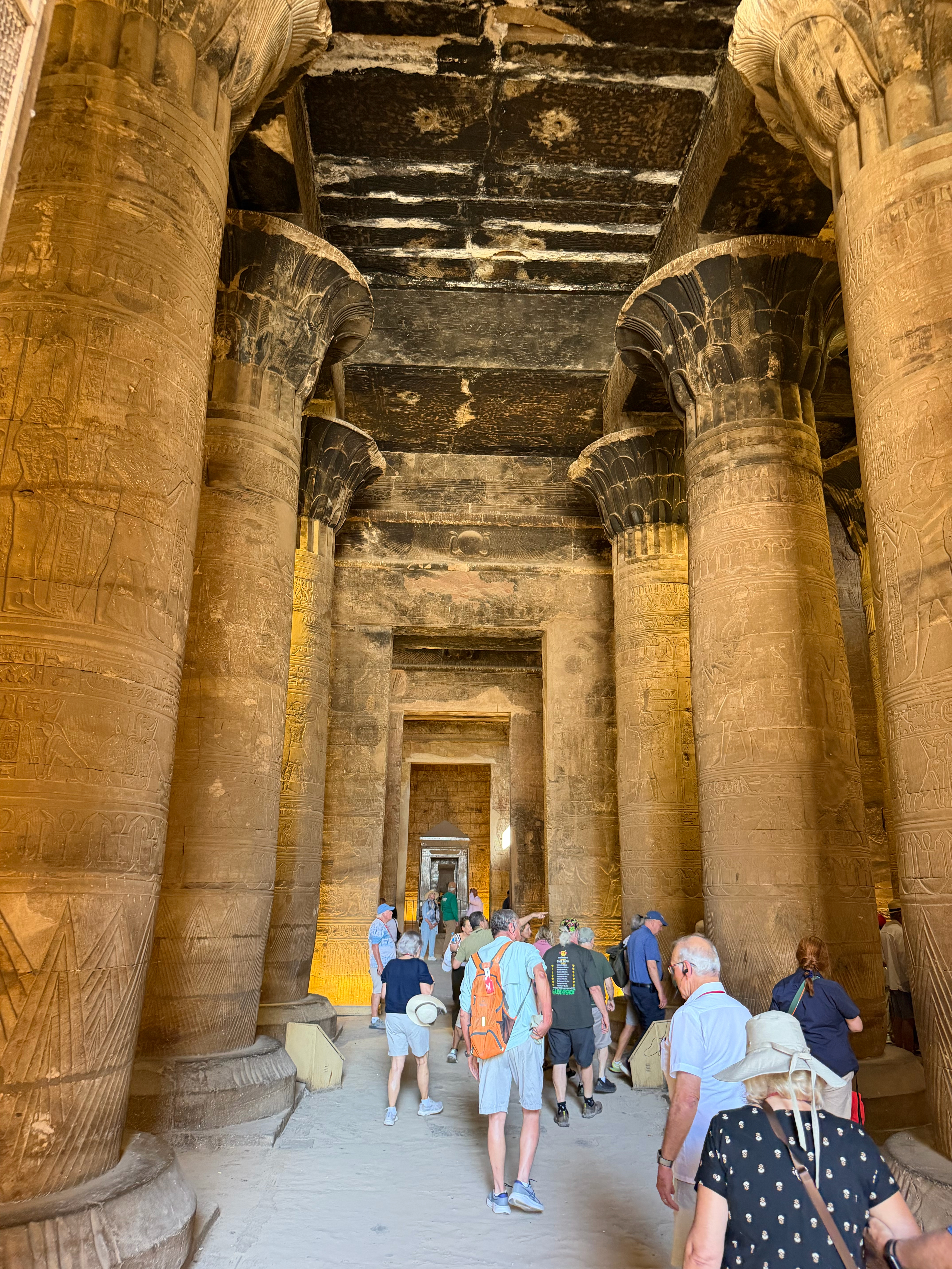 It was interesting to see the pillars along with a complete ceiling