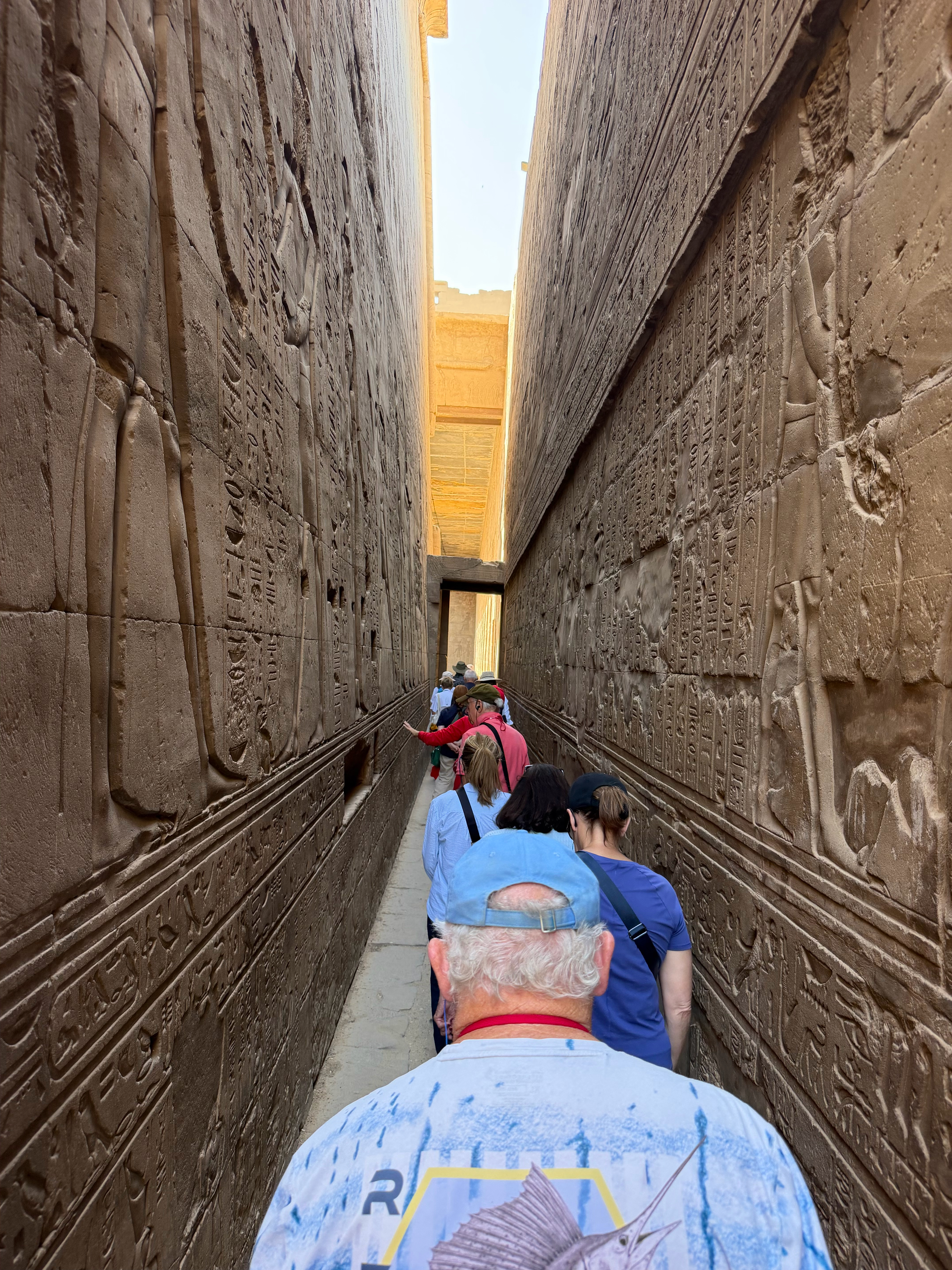 The long alleyways in the temple were where locals could wait to see a Priest