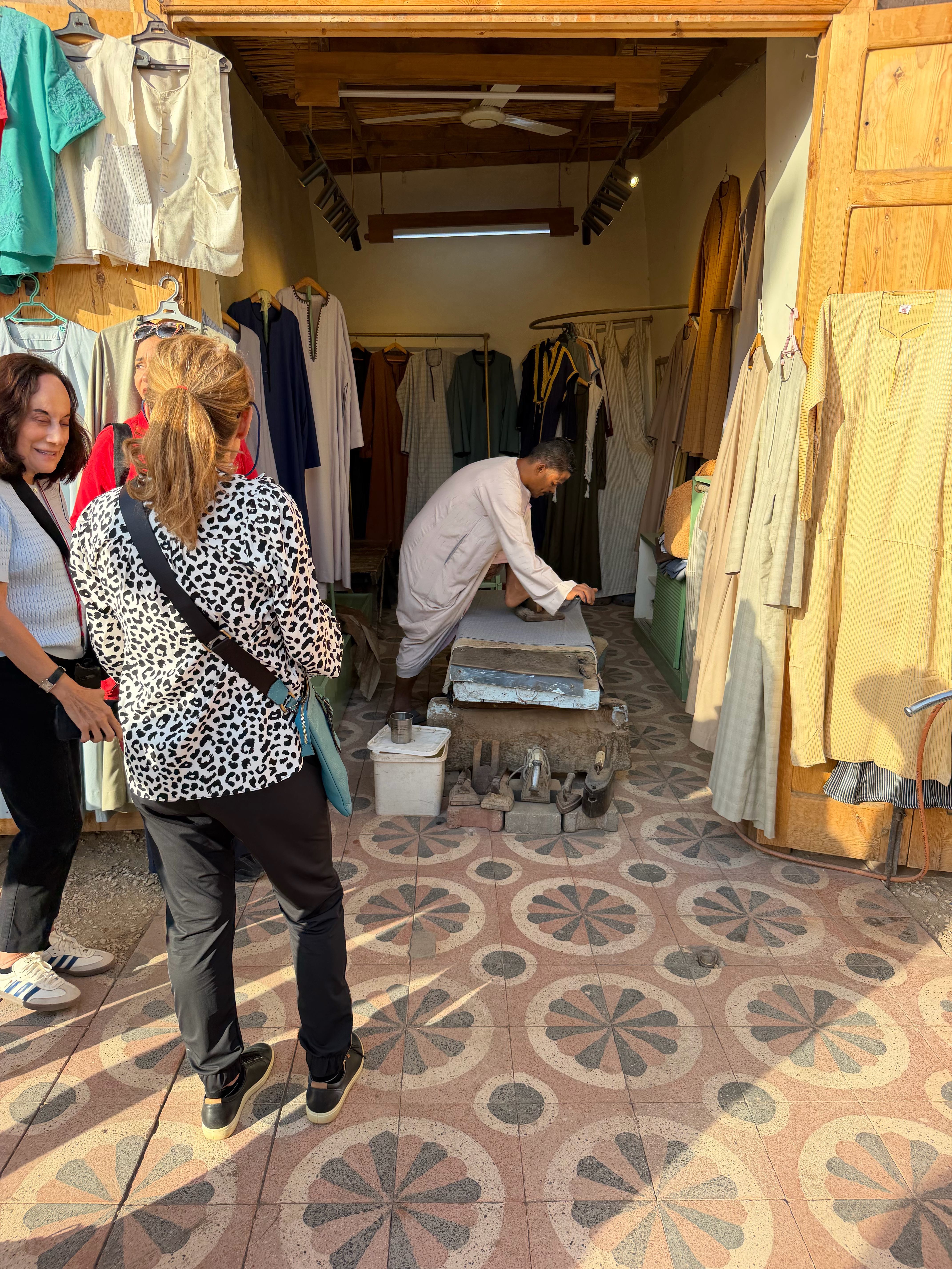 It was fascinating to watch the foot ironing process in action.