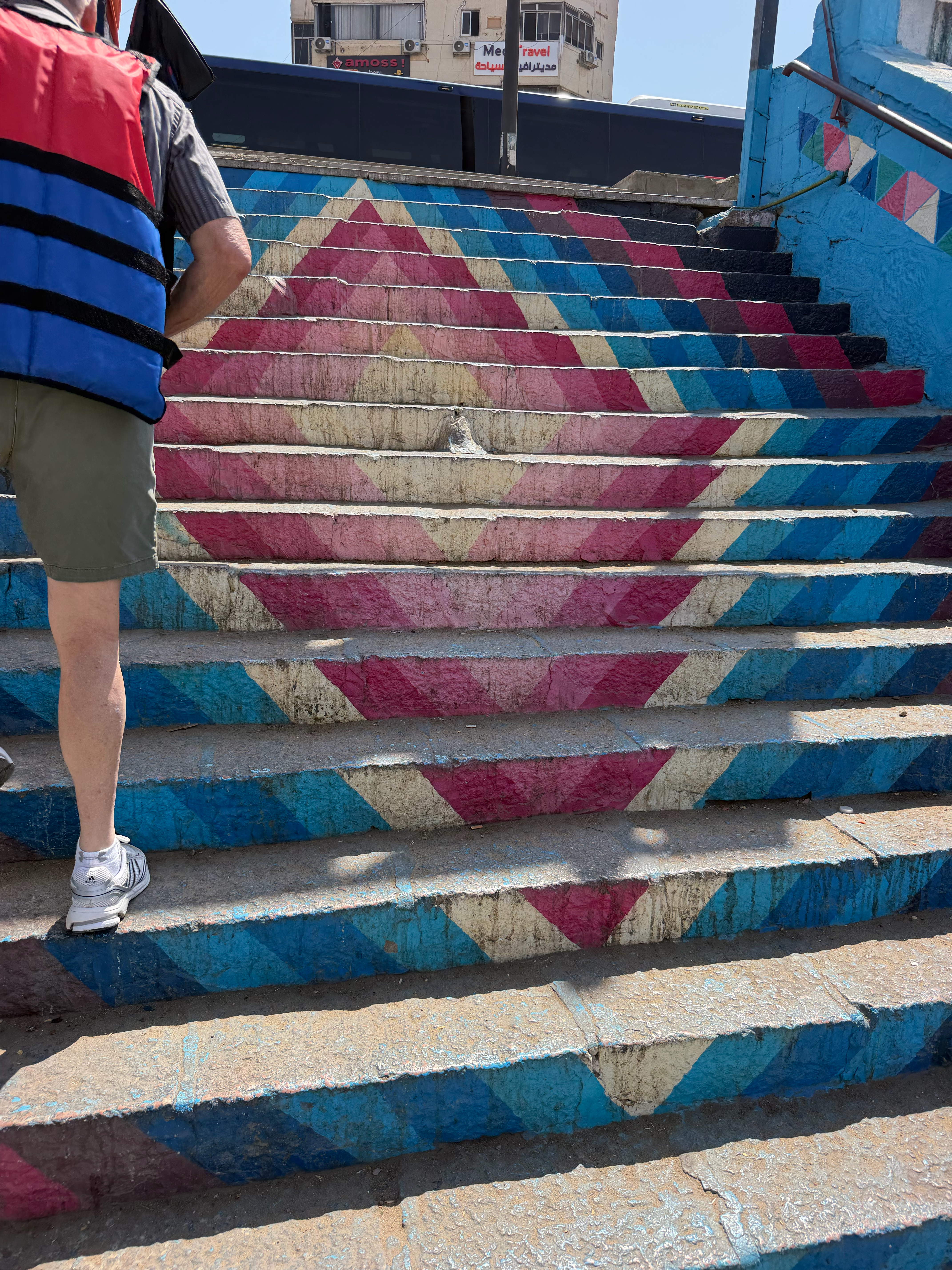 Even a lot of the stairs were painted with bright colors.