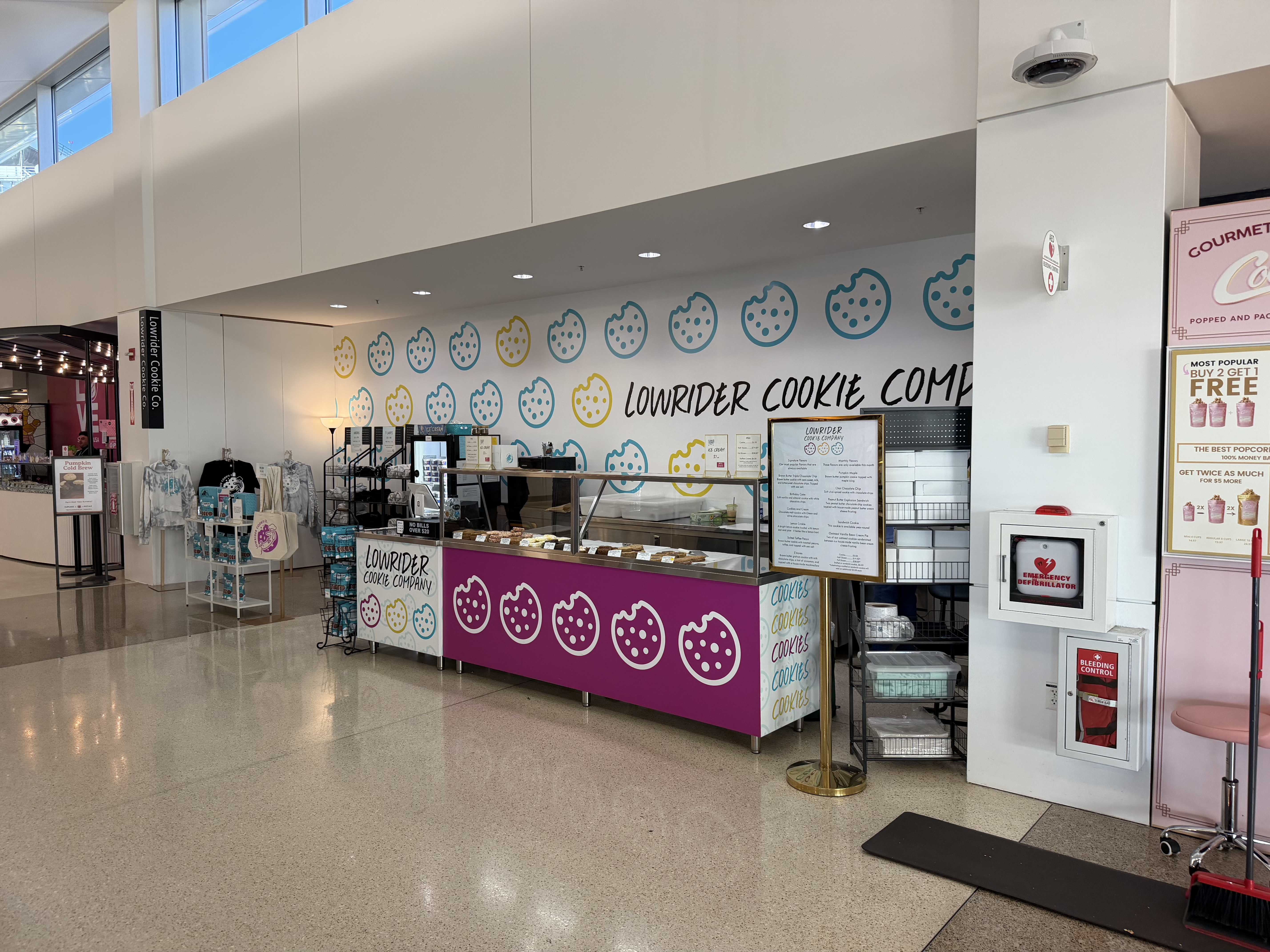 The cookies from Lowrider Cookie Company at SeaTac were really good. This is right across from the Delta Lounge.