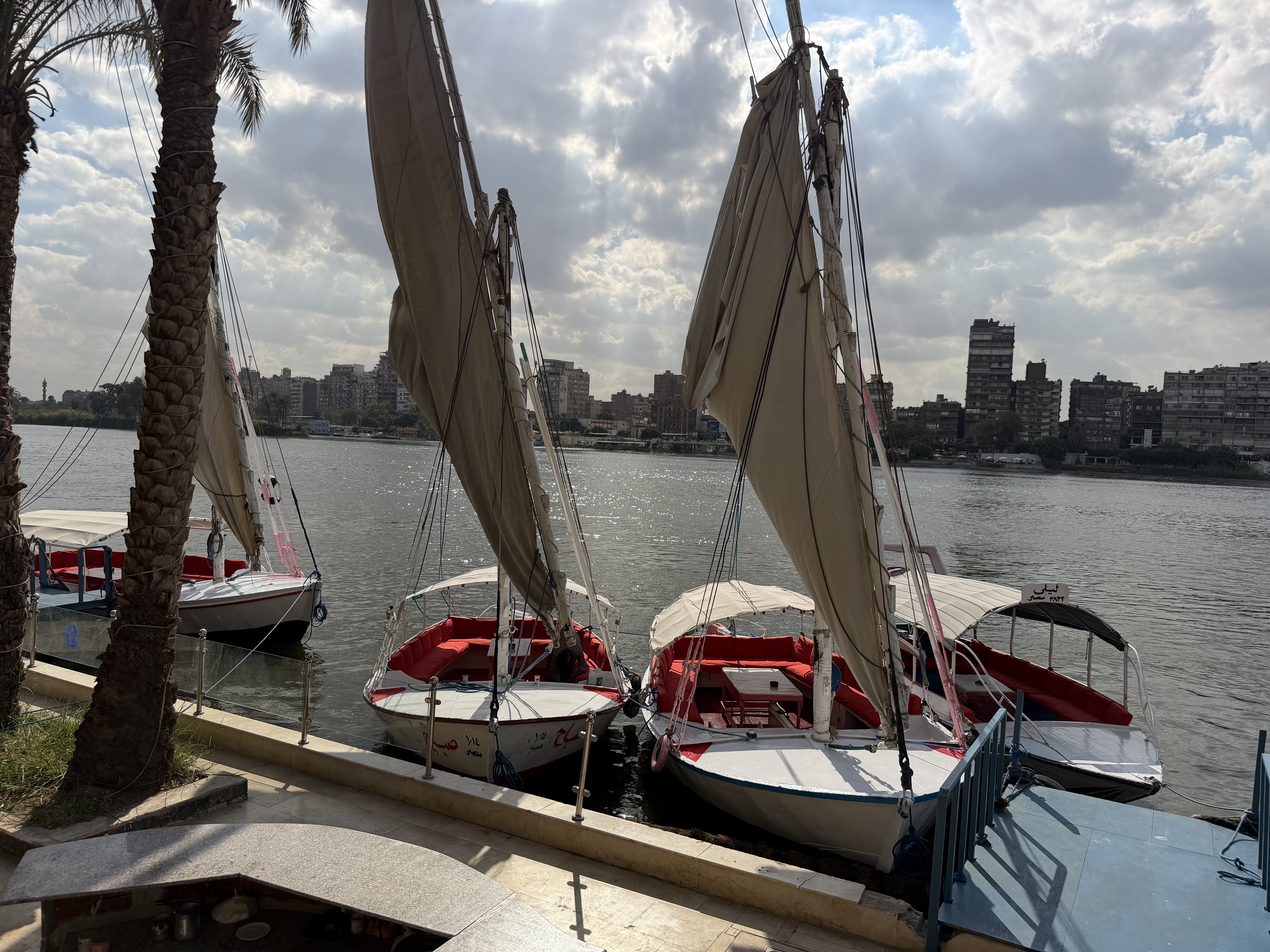 The feluccas were simple boats that could only hold a few people.