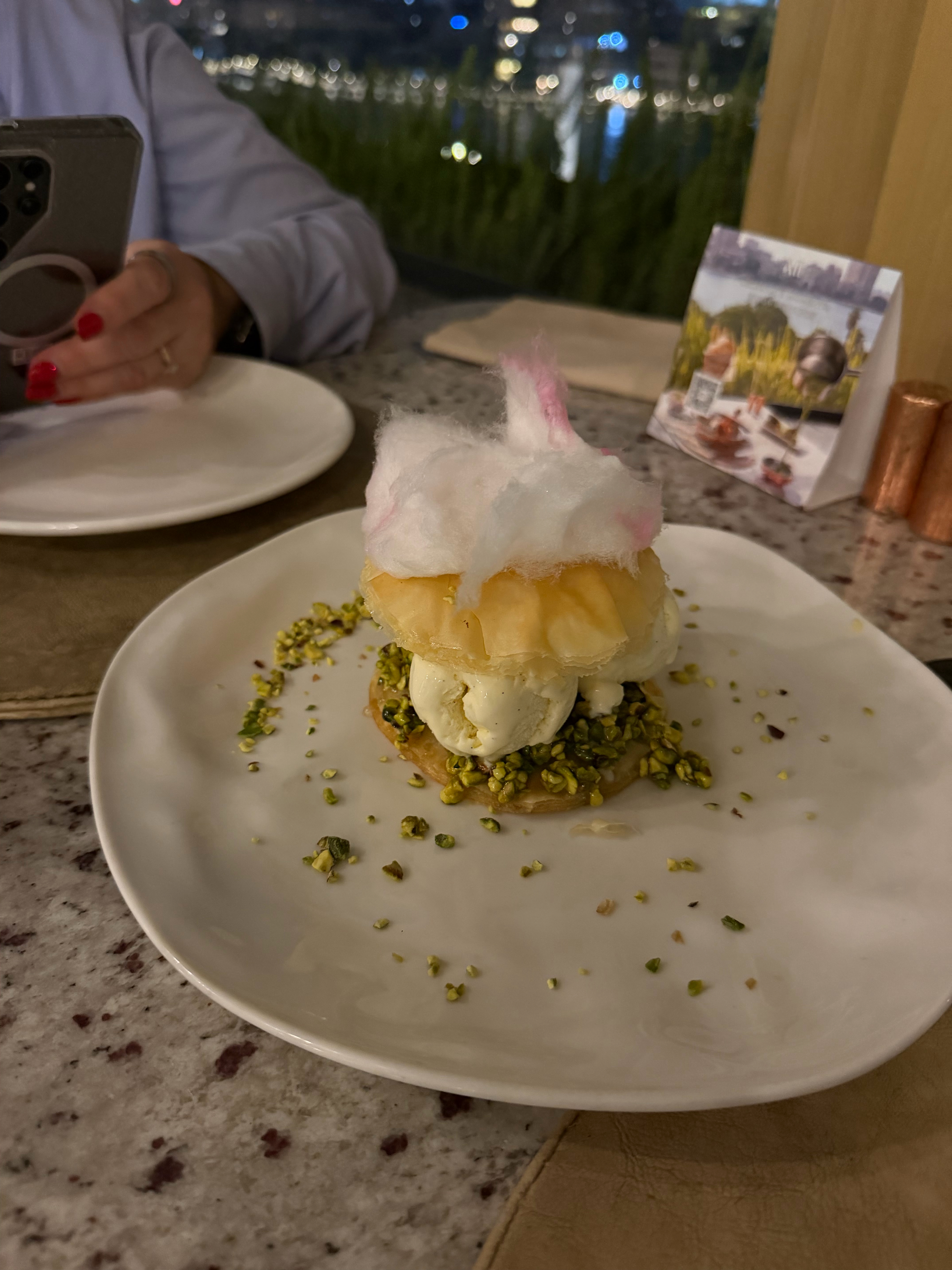 The pistachio baklava was excellent for dessert!