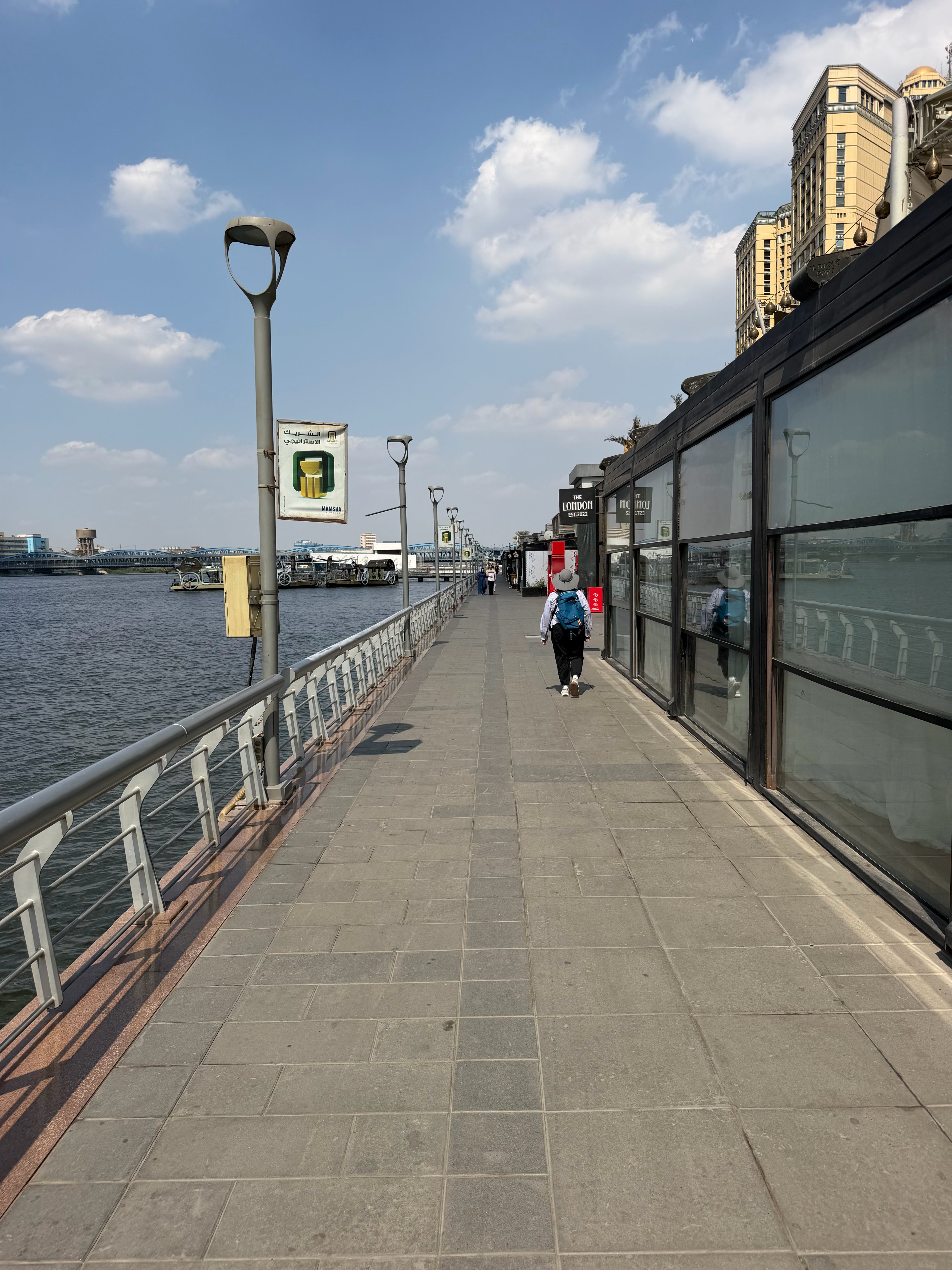 The weather was beautiful for a short walk along the Nile River before lunch.