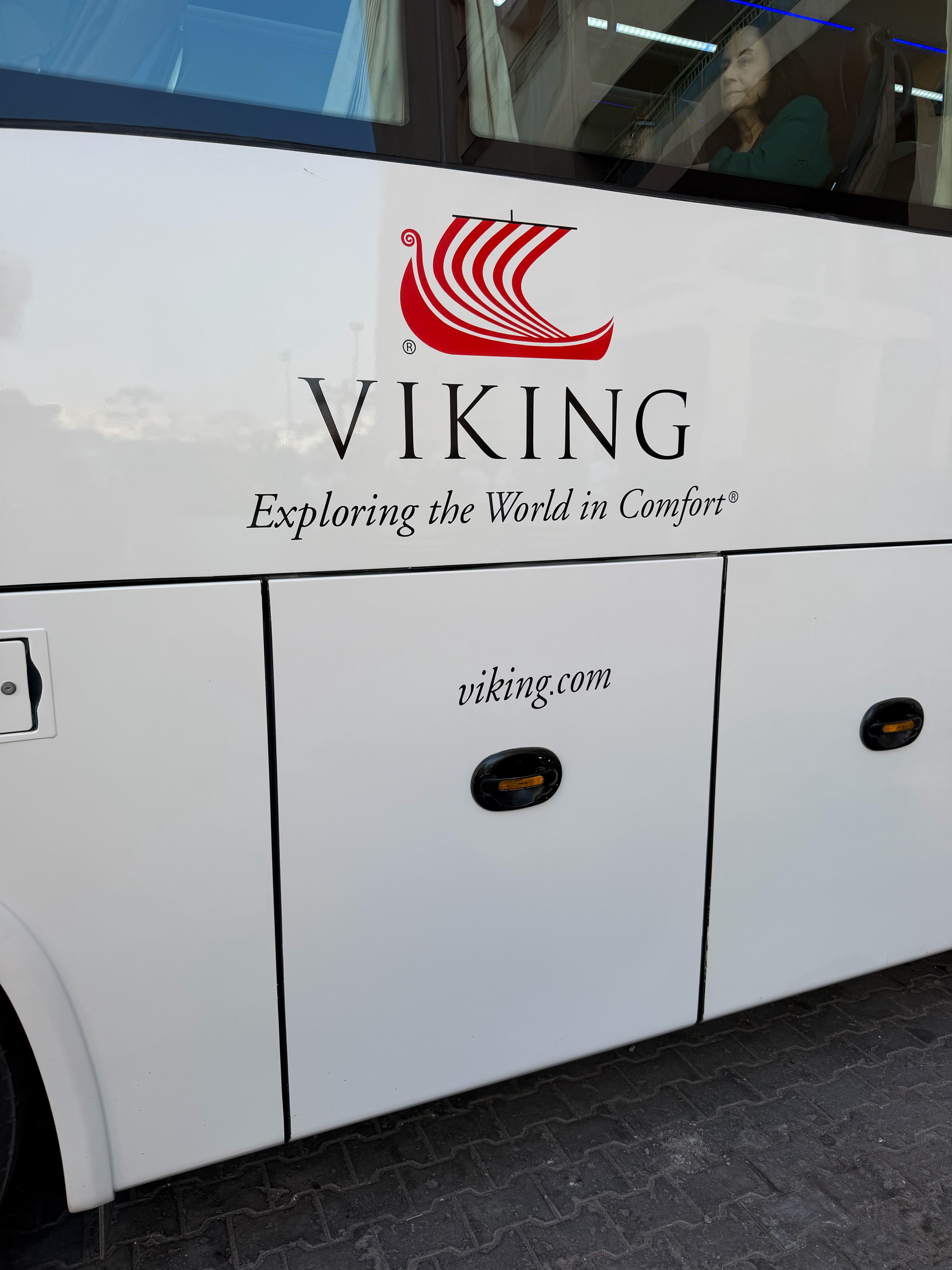 We have dedicated buses taking us around Cairo.