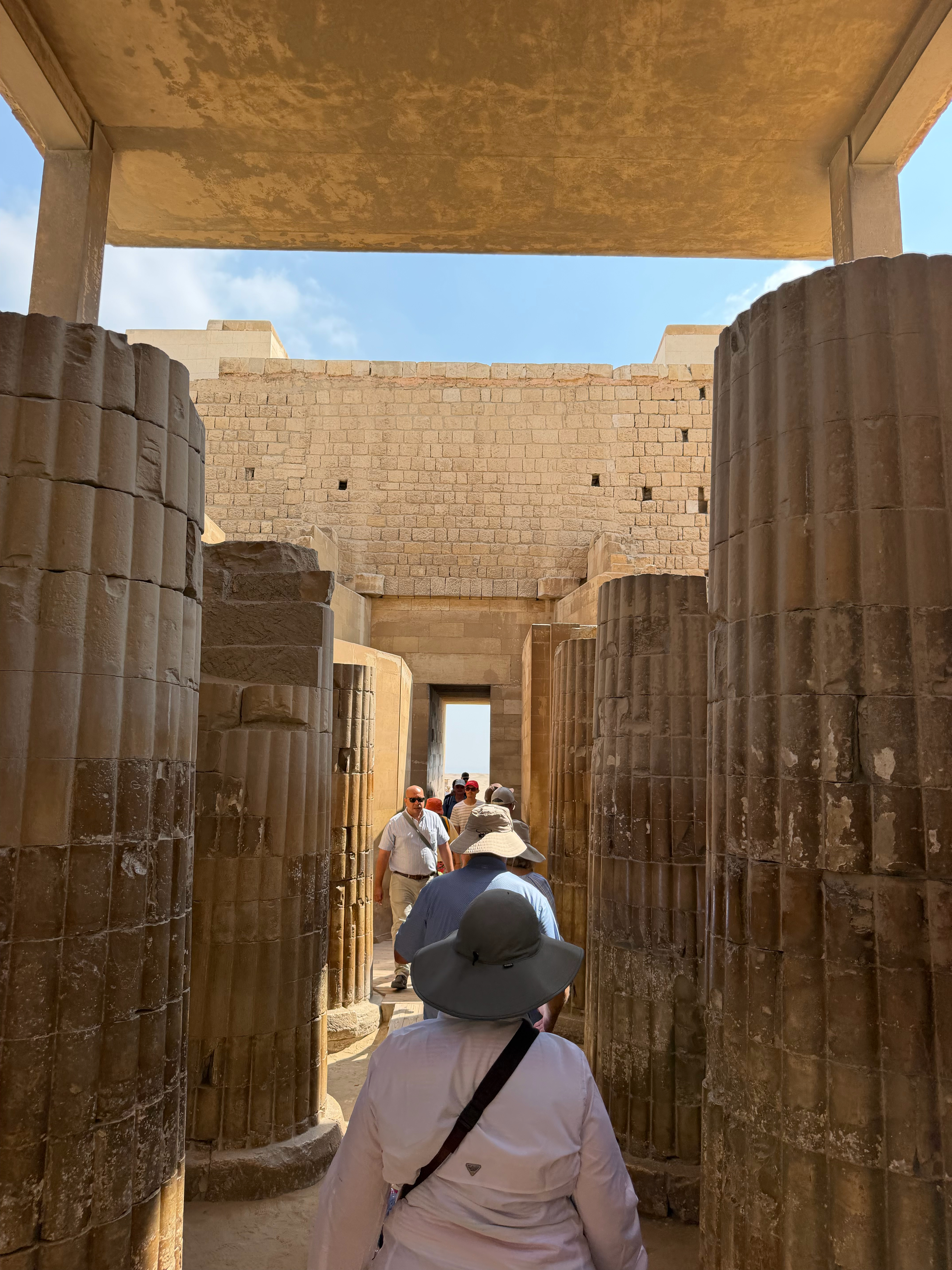The walls were very thick - and had columns supporting a roof when they were built.  