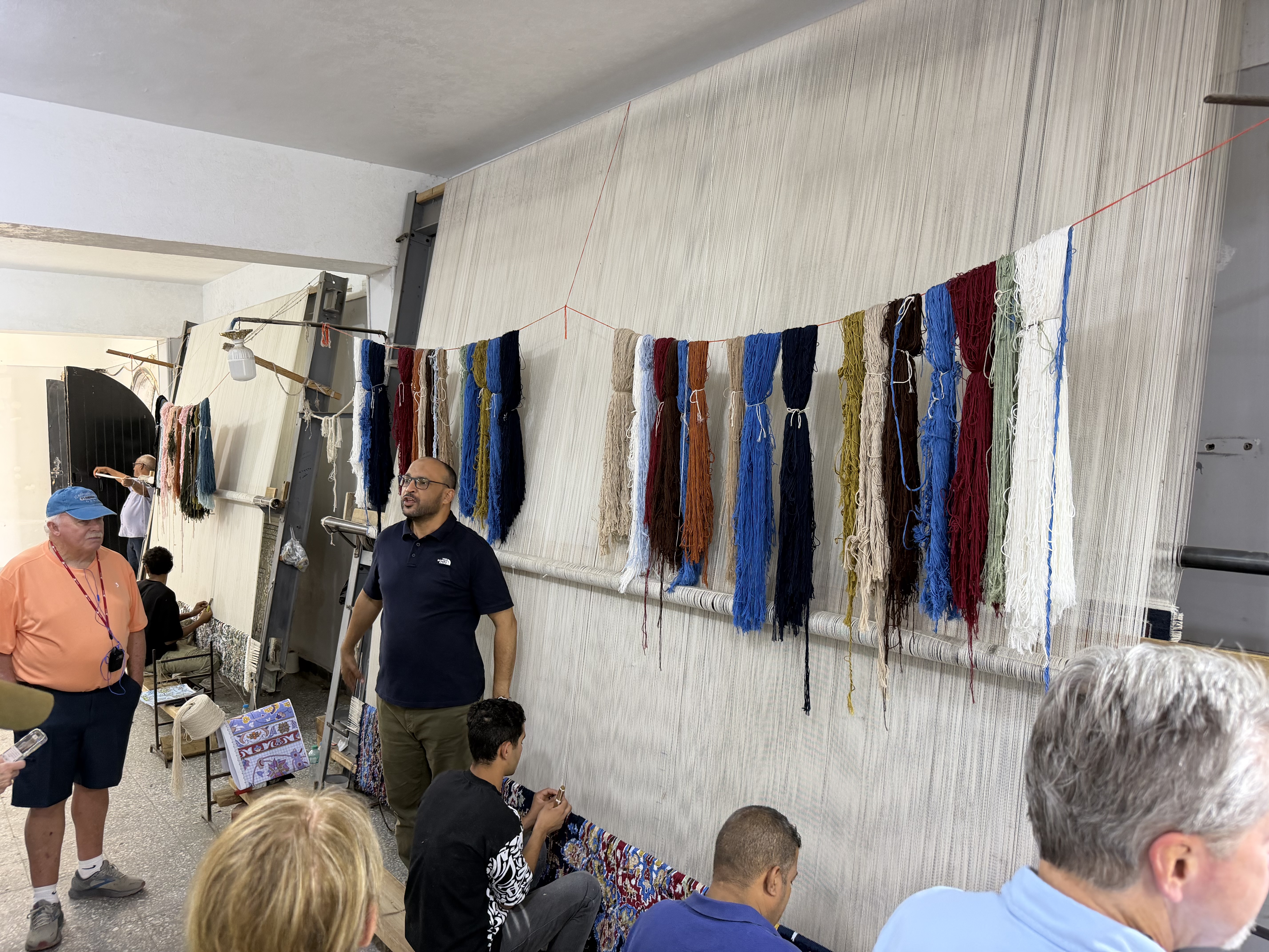We were able to see some artisans crafting hand woven Egyptian Rugs