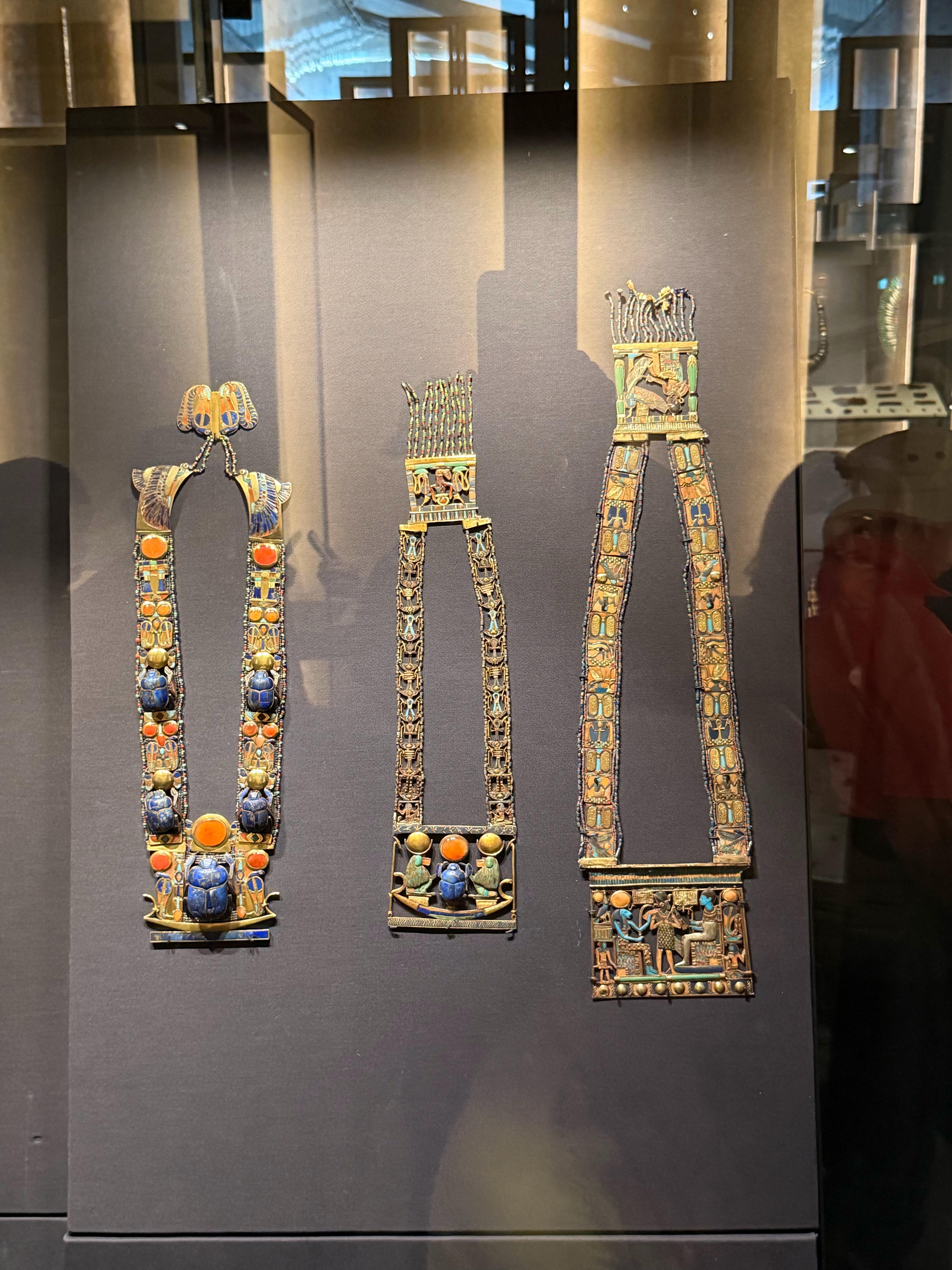 Some of King Tuts jewelry.  The craftsmanship was extraordinary. 
