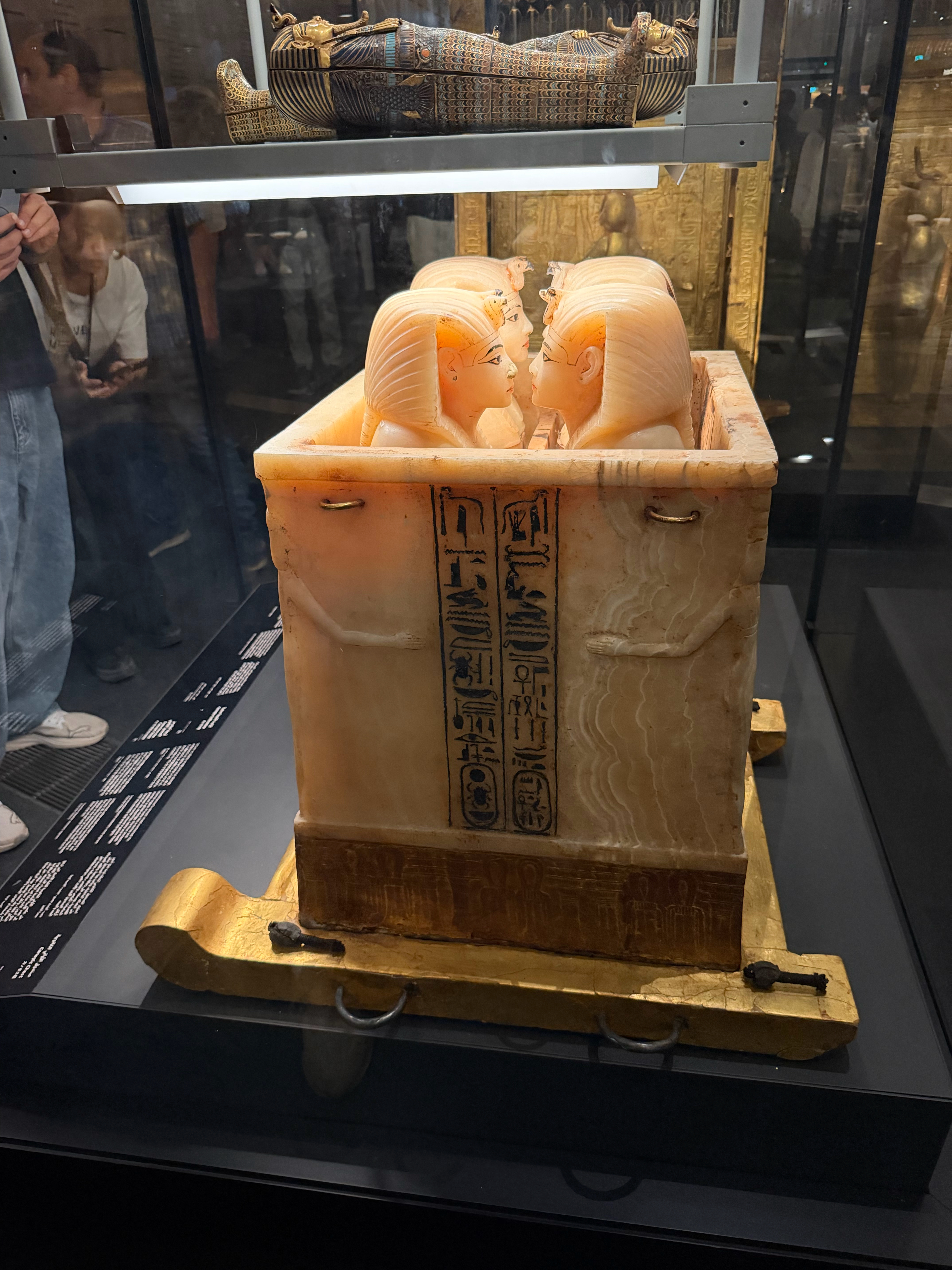 These were the 4 jars containing King Tut’s key internal organs.  You couldn’t see these and not think of the movie “The Mummy” 