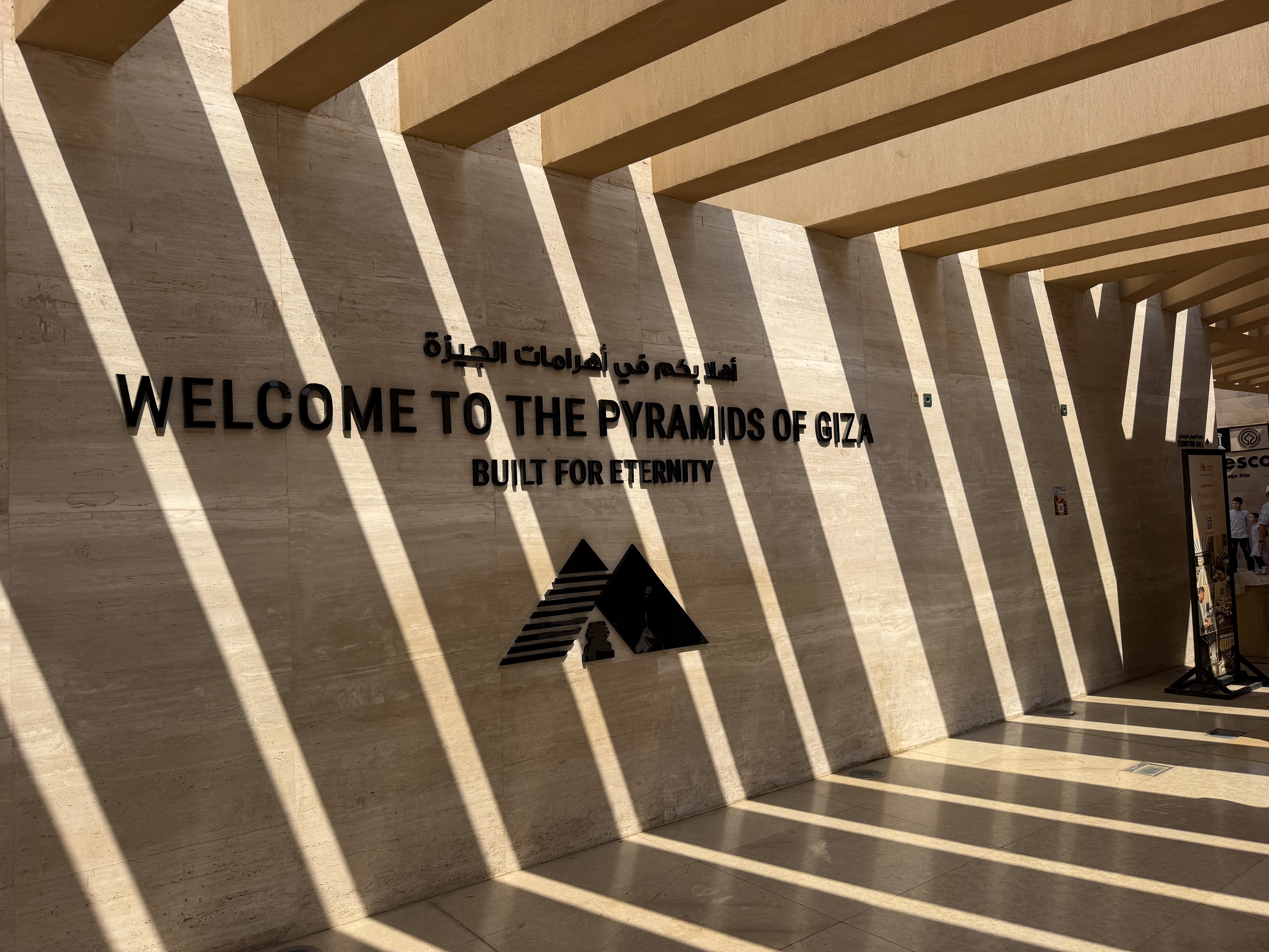 We have arrived at the Great Pyramids at Giza 